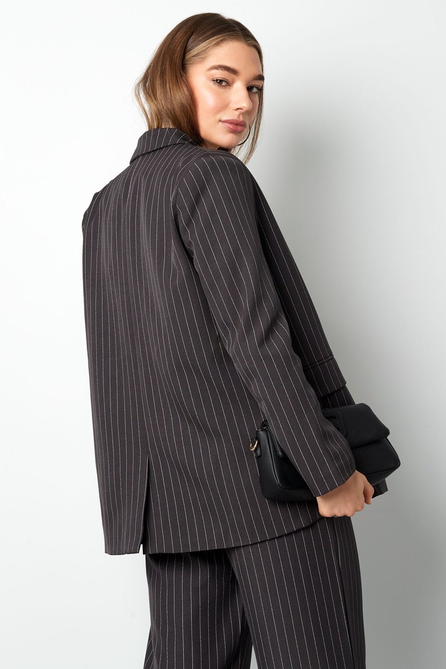 Pinstripe Blazer - Grey Picture6